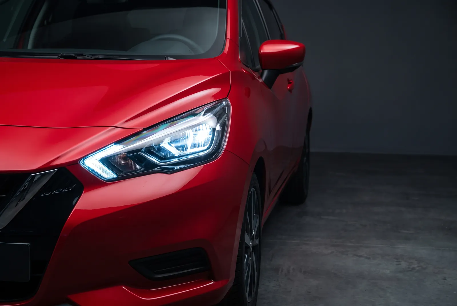 Detail van een Nissan Micra